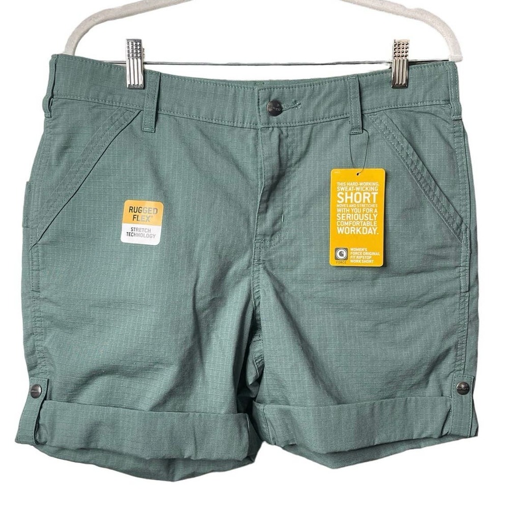 Carhartt Women's Green Work Shorts - Picture 5 of 7